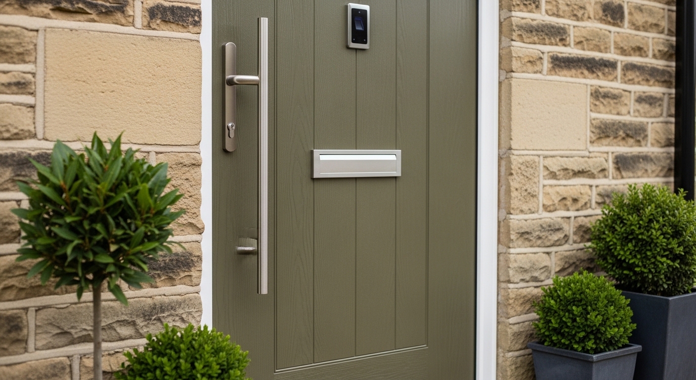 olive green composite door